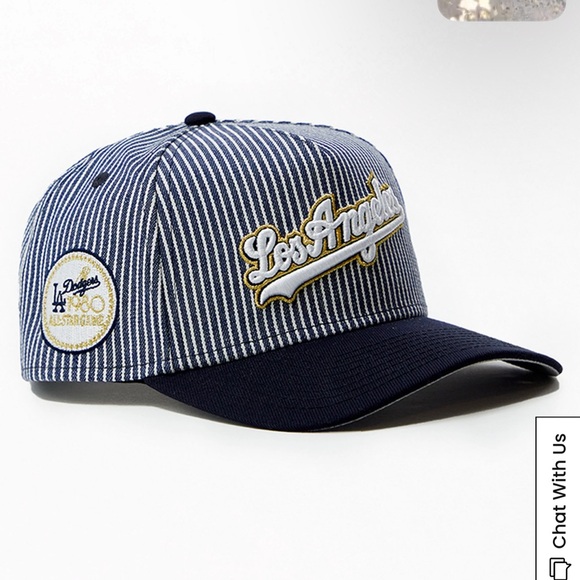 PacSun Blue and White Striped Baseball Cap - Picture 4 of 7